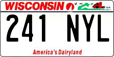 WI license plate 241NYL