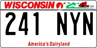 WI license plate 241NYN