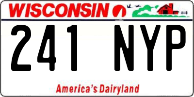 WI license plate 241NYP