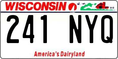 WI license plate 241NYQ
