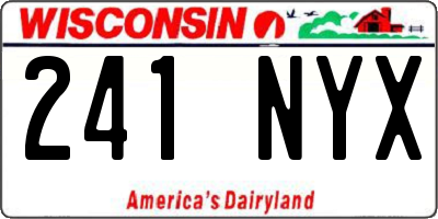 WI license plate 241NYX