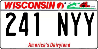 WI license plate 241NYY