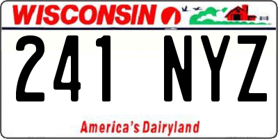WI license plate 241NYZ