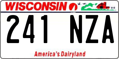 WI license plate 241NZA