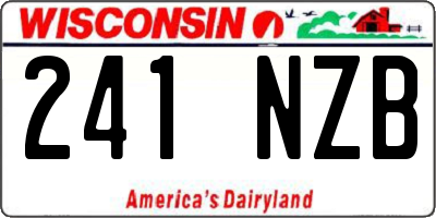 WI license plate 241NZB