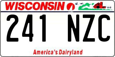 WI license plate 241NZC