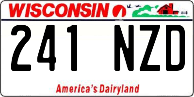 WI license plate 241NZD