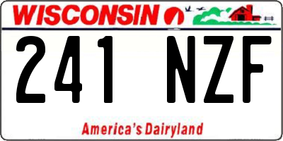WI license plate 241NZF