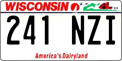 WI license plate 241NZI