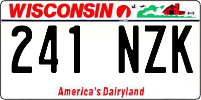 WI license plate 241NZK