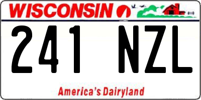 WI license plate 241NZL