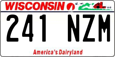 WI license plate 241NZM