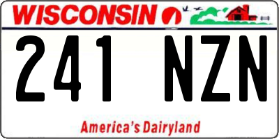 WI license plate 241NZN