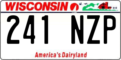 WI license plate 241NZP