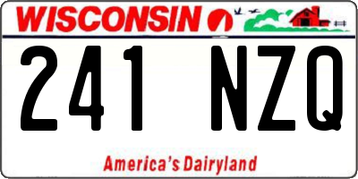 WI license plate 241NZQ