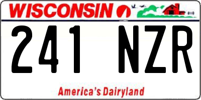 WI license plate 241NZR
