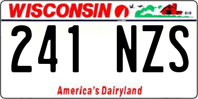 WI license plate 241NZS