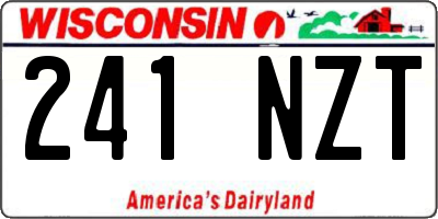WI license plate 241NZT