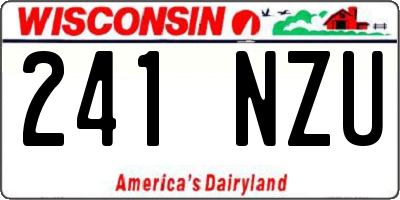 WI license plate 241NZU