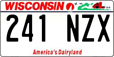 WI license plate 241NZX