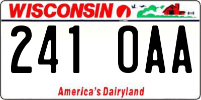WI license plate 241OAA