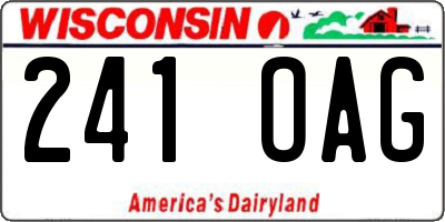 WI license plate 241OAG