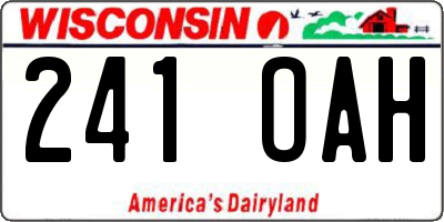 WI license plate 241OAH