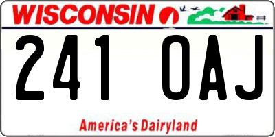 WI license plate 241OAJ