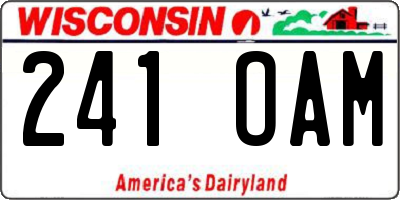 WI license plate 241OAM