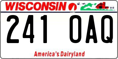 WI license plate 241OAQ