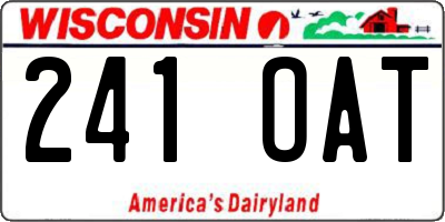 WI license plate 241OAT