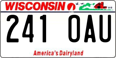 WI license plate 241OAU