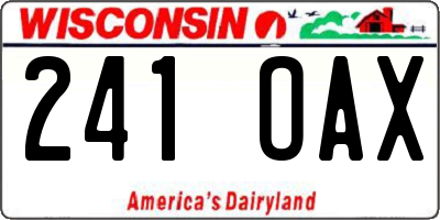 WI license plate 241OAX