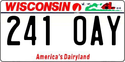 WI license plate 241OAY