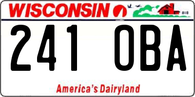 WI license plate 241OBA