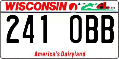 WI license plate 241OBB