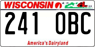 WI license plate 241OBC