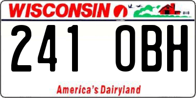 WI license plate 241OBH