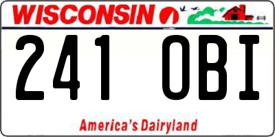 WI license plate 241OBI
