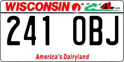 WI license plate 241OBJ
