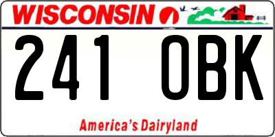 WI license plate 241OBK