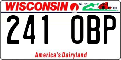 WI license plate 241OBP