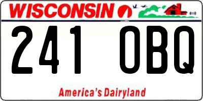WI license plate 241OBQ