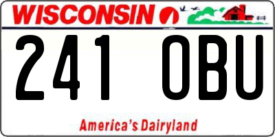WI license plate 241OBU