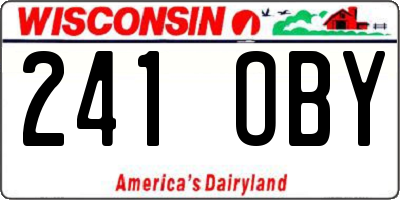 WI license plate 241OBY