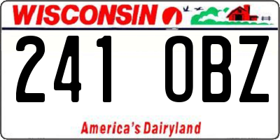 WI license plate 241OBZ