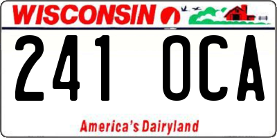 WI license plate 241OCA