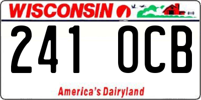 WI license plate 241OCB