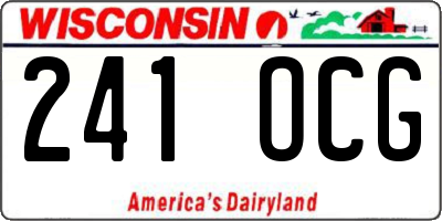 WI license plate 241OCG