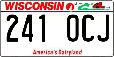 WI license plate 241OCJ